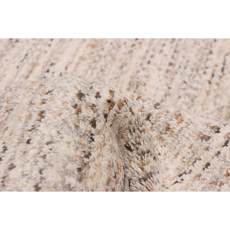 ECARPETGALLERY Hand Loomed Kashkuli Gabbeh Ivory Wool Rug - 5'6 x 7'7