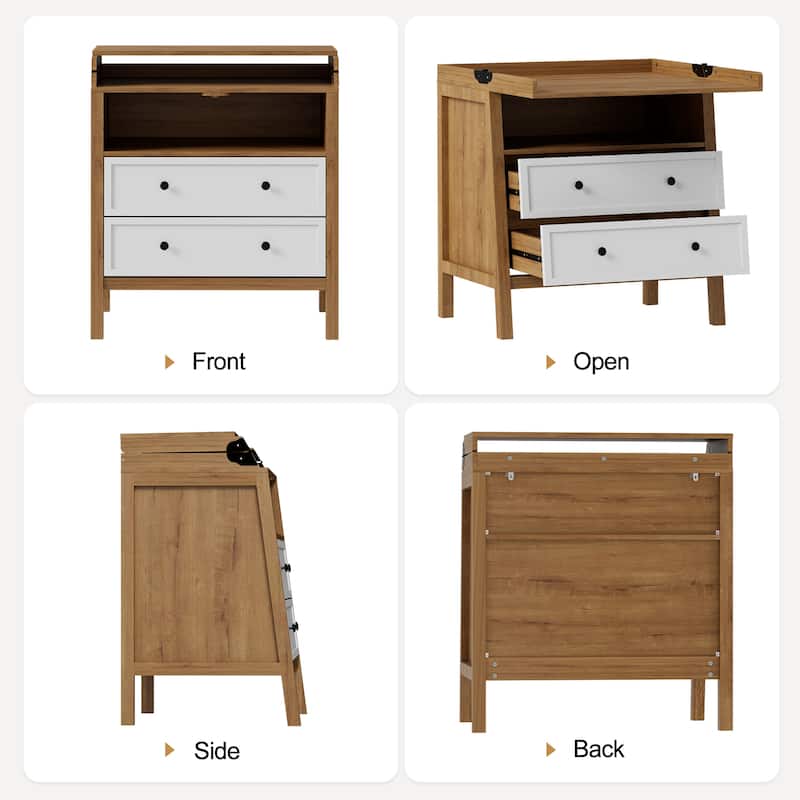 Baby Changing Table Multi-Functional 2 Drawer Dresser