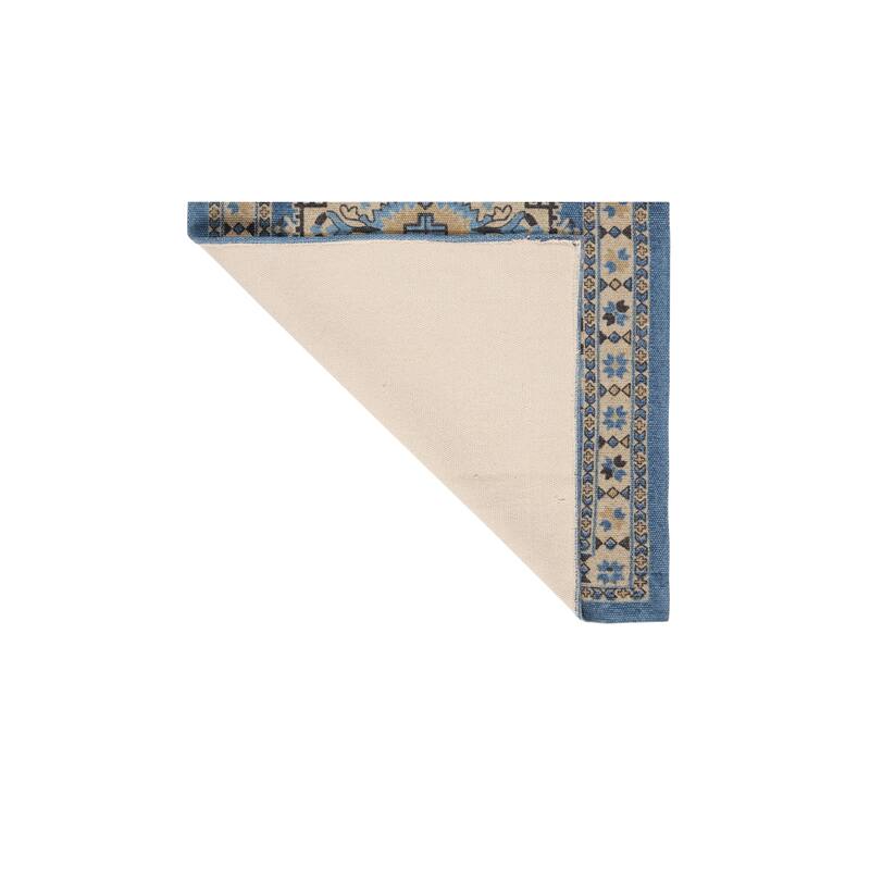 French Connection Stonewash Printed Cotton Halyn Ink Accent Rug