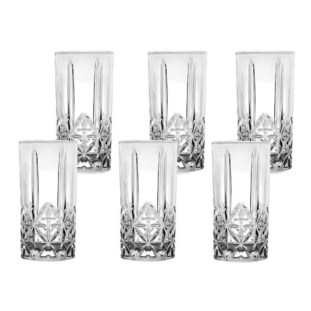 Home to Table HE Modern Drinking Glasses Set, 12-Count Galaxy Glassware,  Includes 6 Cooler Glasses (…See more Home to Table HE Modern Drinking  Glasses