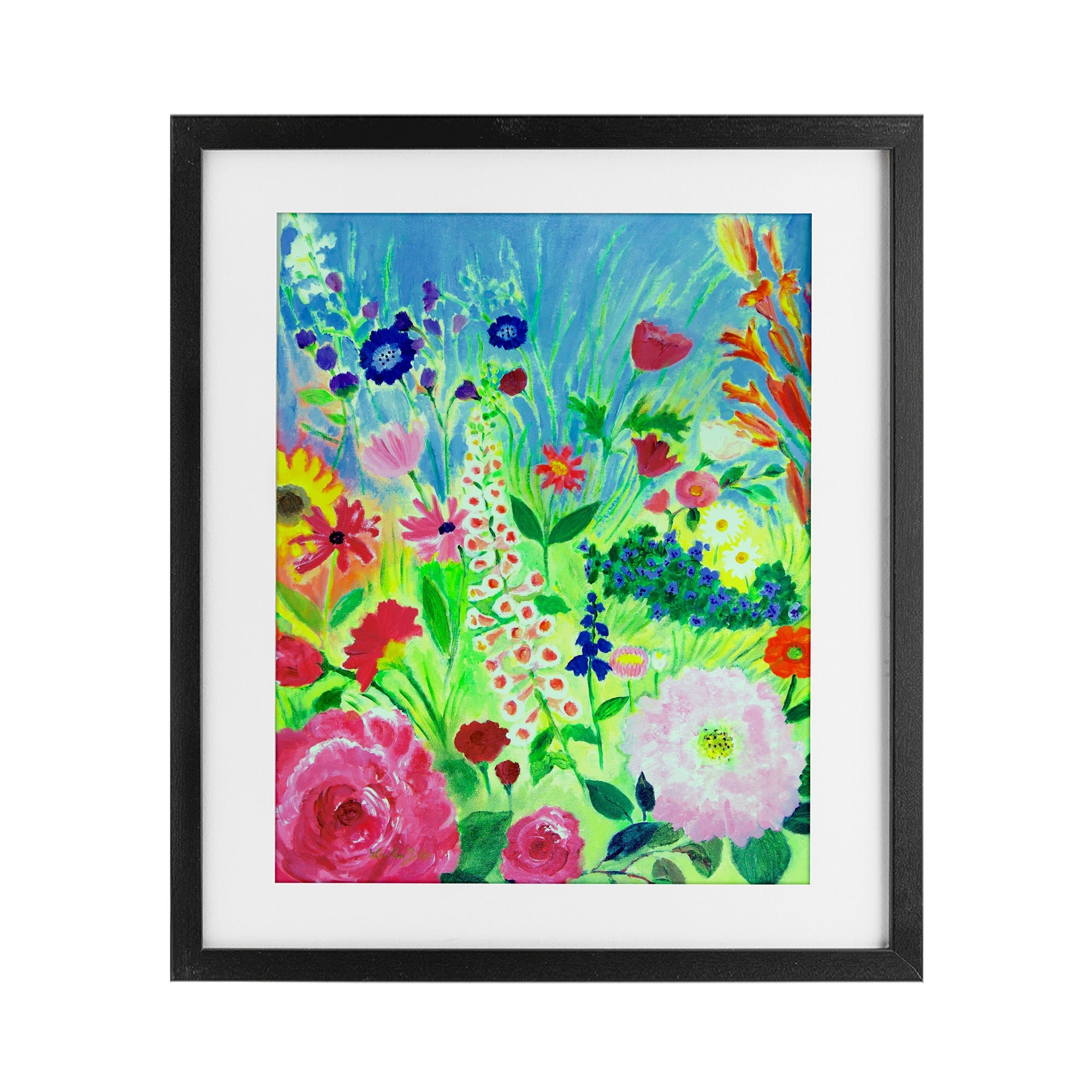 Stupell Vibrant Summer Botanicals Under Glass Framed Design By Lee Ann Zirbes