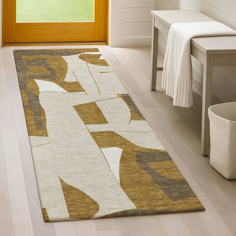 Machine Washable Indoor/ Outdoor Modern Crestone Chantille Rug