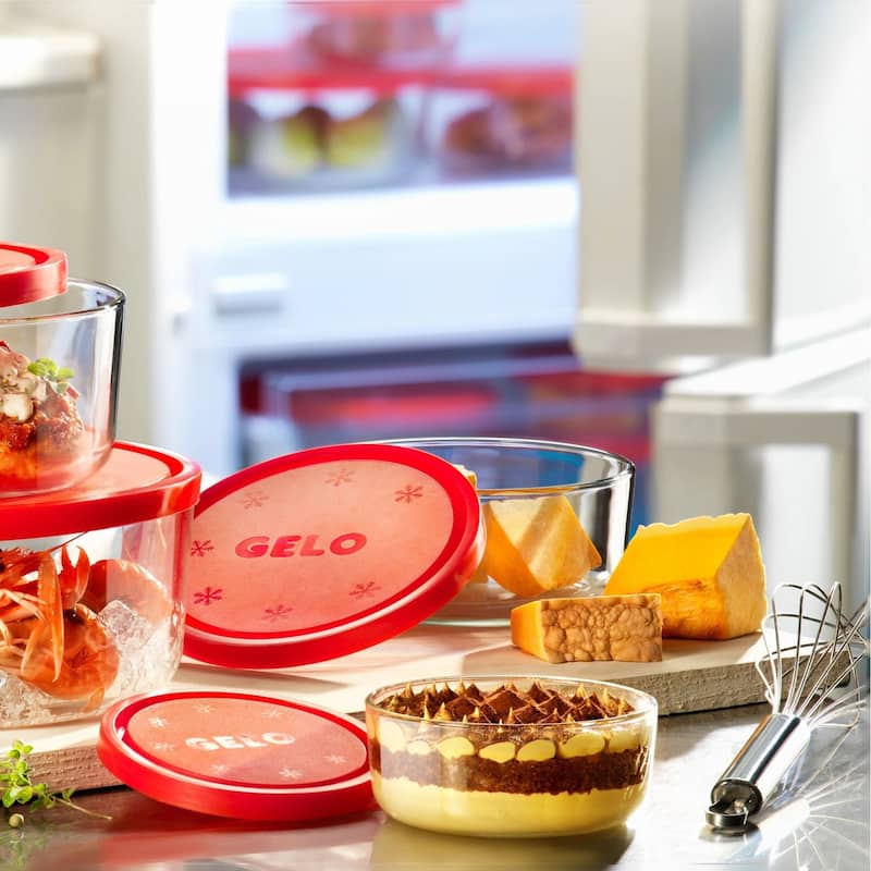 Bormioli Rocco Gelo 4pc Storage Container Set - 8.25 oz., 20.25 oz., 37.25 oz. & 81 oz.