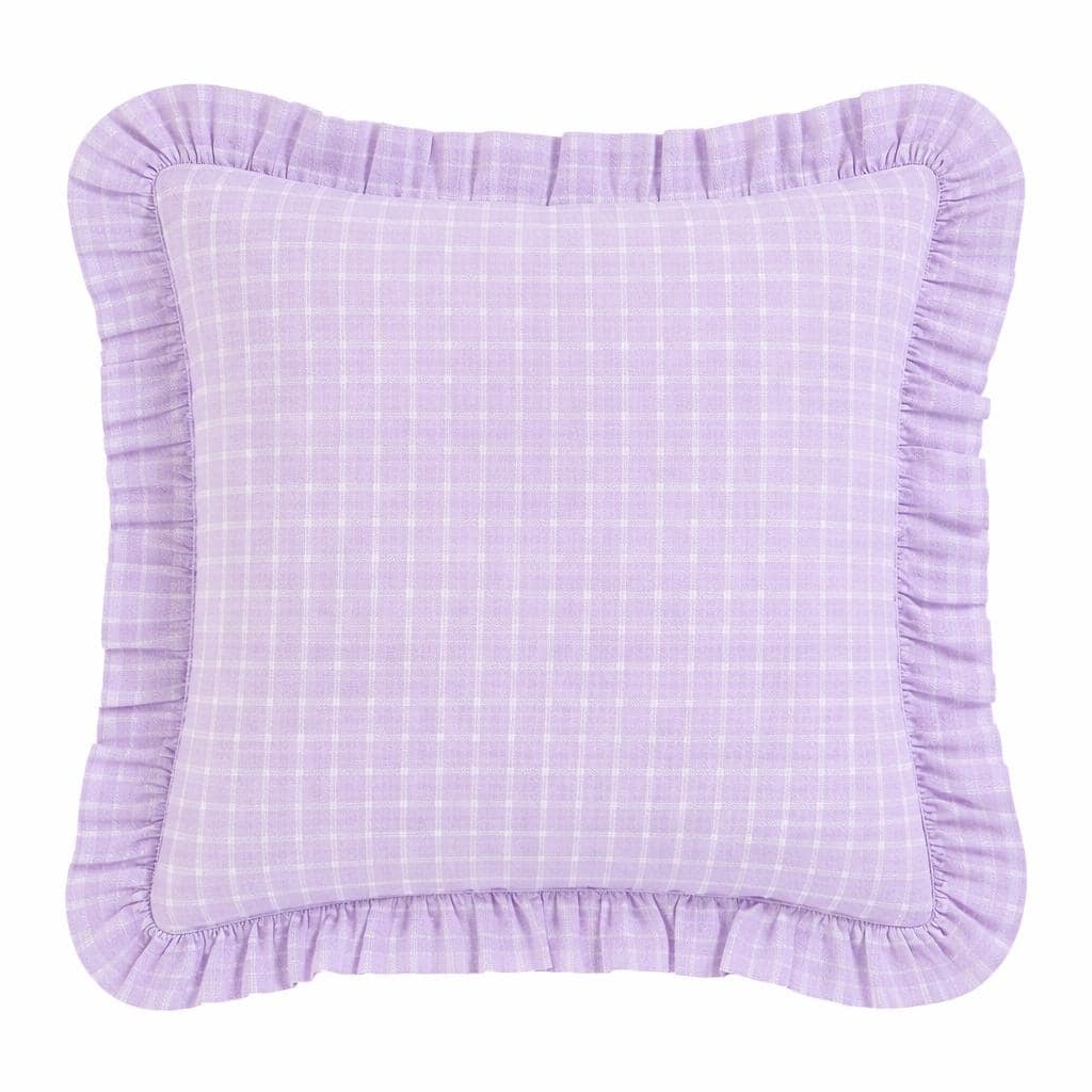 26" x 26" Lavender Plaid Euro Sham