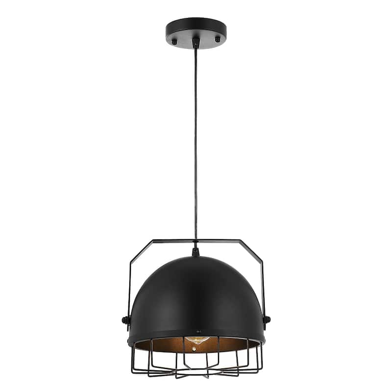 WINGBO Modern Wire Cage Pendant Lamp Black Finish, Vintage Metal Ceiling Hanging Light Fixture - N/A