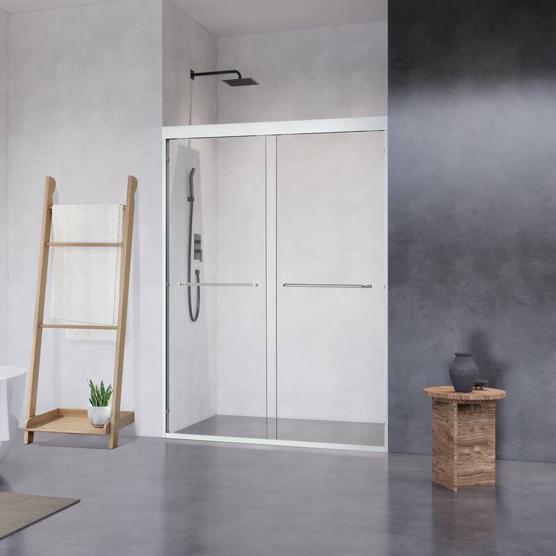 Altair Ennis By Pass Framed Shower Door in Polished Chrome Finish with Clear Glass