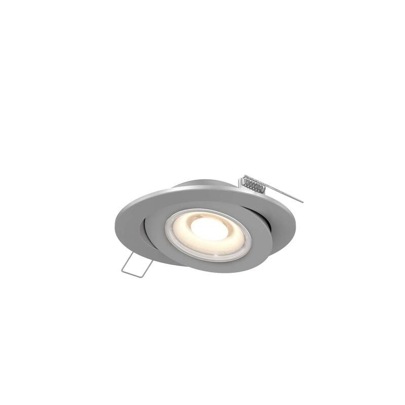 Pivot 4 Inch Round LED Recessed 5CCT Gimbal Light - 4 Inch - Satin Nickel