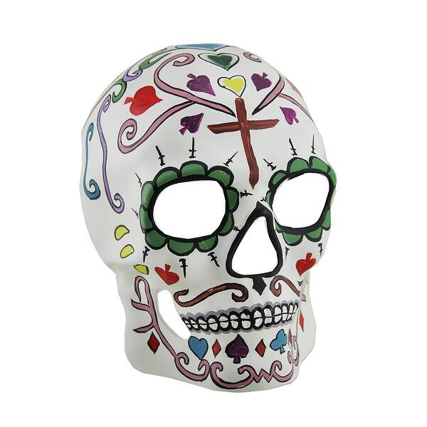 Shop Dod Colorful Full Face Sugar Skull Adult Mask W Cross