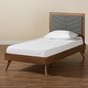 preview thumbnail 9 of 17, Roze Mid-Century Modern Wood Platform Bed in Twin Size