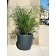 preview thumbnail 22 of 59, Kante 18 Inch Dia Round Concrete Planter, Indoor Outdoor Large Plant Pot