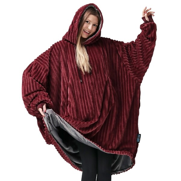 Nestl Warm Oversized Unisex Wearable Blanket Hoodie - Reversible Cozy  Snuggle Hoodie Blanket - Giant Sweater Blanket Hoodie - On Sale - Bed Bath  \u0026 Beyond - 35660964