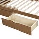 preview thumbnail 13 of 30, Twin Size Solid Pine Wood Daybed, Sofa Bed Frame with X-Shaped Design Guardrail for Kids Boys Adults