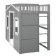 preview thumbnail 6 of 112, Solid Wood House Loft Bed With Ladder for Kids, Boys and Girls, Bedroom