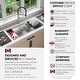 preview thumbnail 12 of 12, STYLISH 42 inch Stainless Steel 16G 70/30 Double Bowl Workstation Kitchen Sink - 42" x 19" x 10"