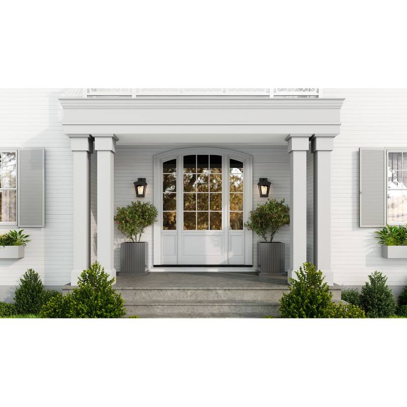 Huck 1-Light Earth Black Outdoor Wall Lantern