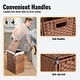 preview thumbnail 70 of 78, Laundry Hamper with Lid Rattan Basket with Removable Bags and Wheels