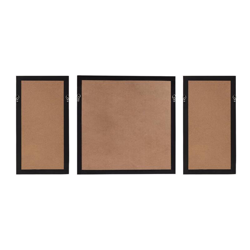 Roomfitters 3-Piece Framed Rice Paper Palm Leaf Shadowbox Wall Decor Set, White Coastal Botanical Art for Living Room