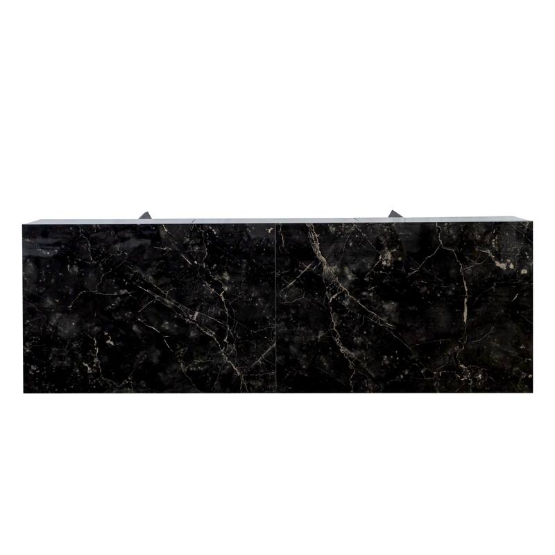 Modern Wood 70.87" Computer Desk with Y-Shaped Metal Legs