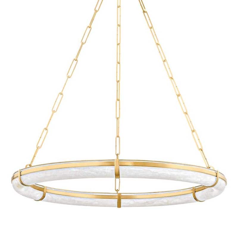 Hudson Valley Lighting 5130 Sennett 31" Wide Ring Chandelier - Aged Brass