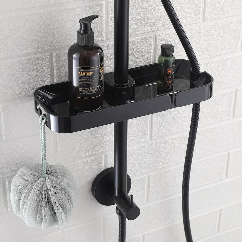38"H 6 in Exposed Rain Shower Set With Handheld Shower (Valve Not Included)