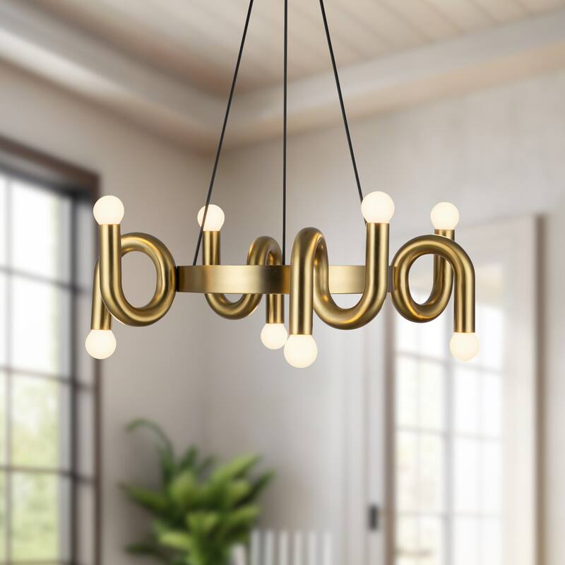 Alora Lighting CH420823BG Sadie 8 Light 24" Wide Ring Chandelier