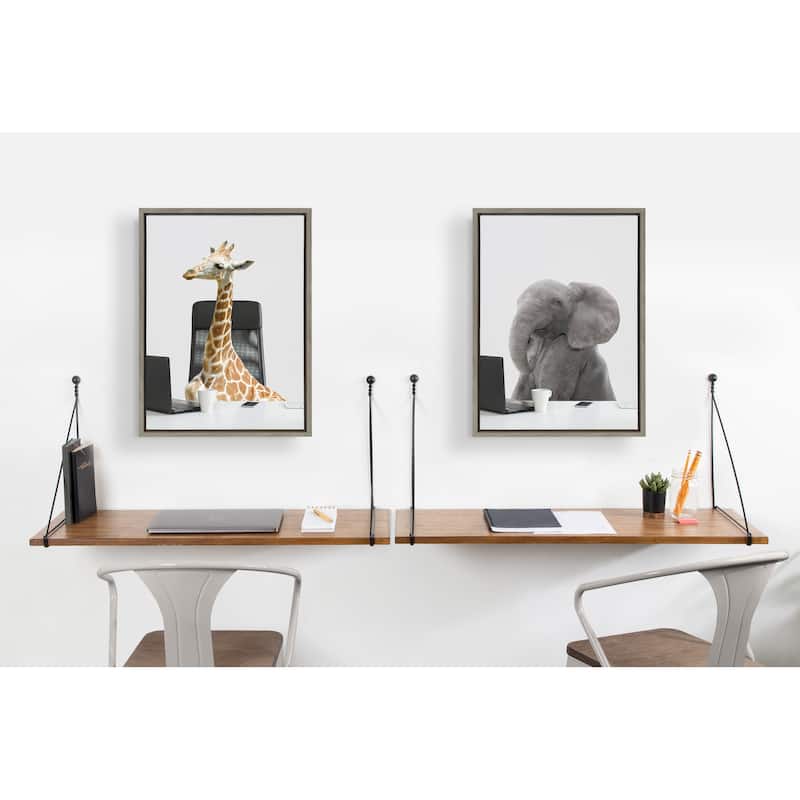 Kate and Laurel Vista Wall Mounted Wooden Desk Shelf