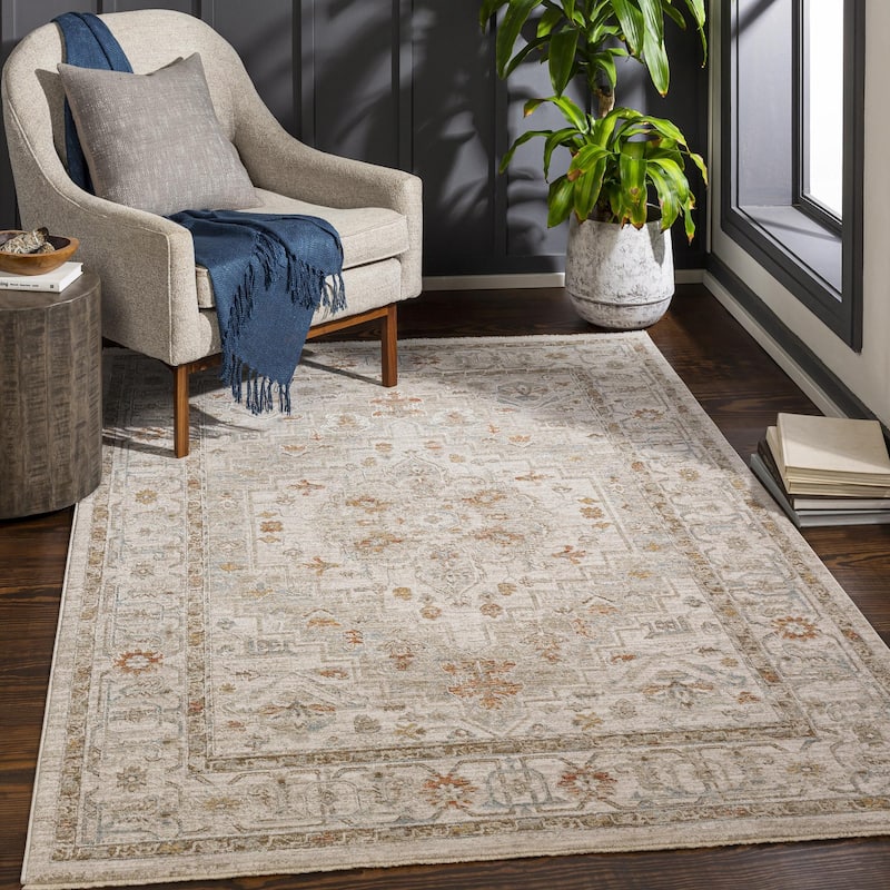 Betty Classic Medallion Area Rug - 9' x 12' 2" - Beige/Orange