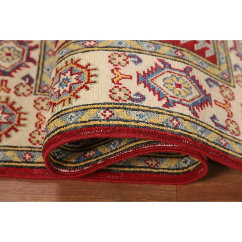 Oriental Red Kazak Accent Rug Handmade Wool Carpet - 2'9" x 4'3"