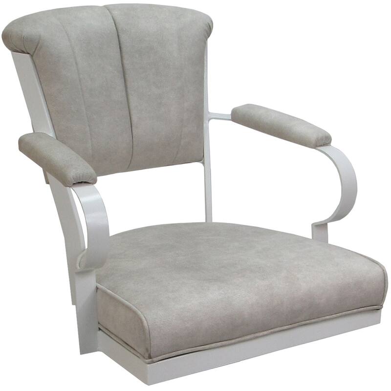 Miami Swivel Metal Caster Chair on Reading Base - 18" High Seat