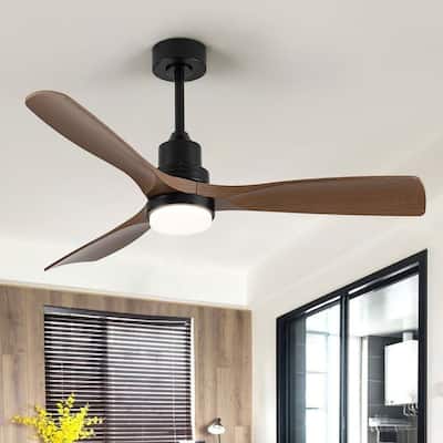 52 Inch 3-Blade LED Indoor&Outdoor Ceiling Fan with Light and Remote
