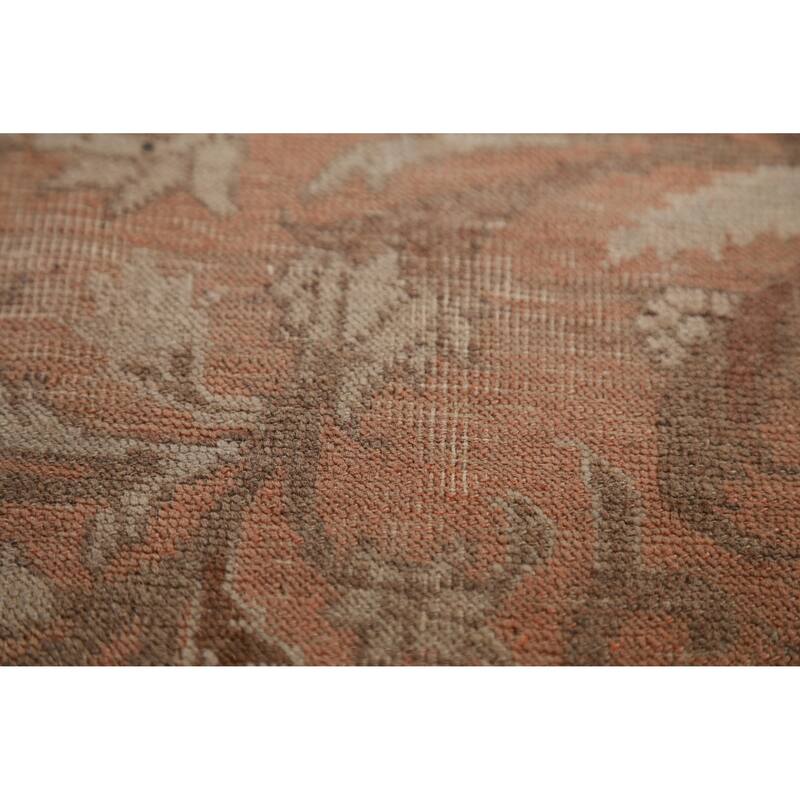 Hand Knotted Oriental 100% Wool Carpet Traditional Floral Oranges & Rust Tabriz Area Rug - 15' 2'' X 10' 8''