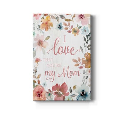 Love Mom Premium Gallery Wrapped Canvas - Ready to Hang
