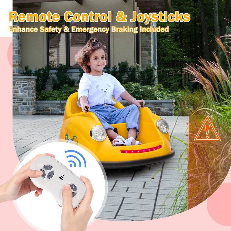 12V Kids Ride On Bumpin Bumper Car 360 Degree Spin