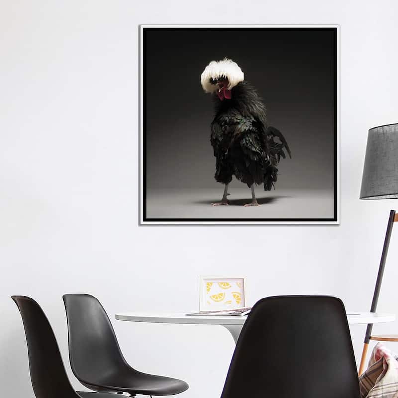 iCanvas "Black Polish Big" by CHICken Framed Canvas Print