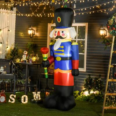 HOMCOM Giant Nutcracker Decoration, Christmas Nutcracker, Large Christmas Decoration