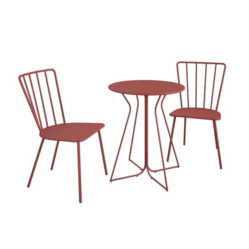 The Novogratz Poolside Collection Heidi 3 Piece Outdoor Bistro Set 3 Piece