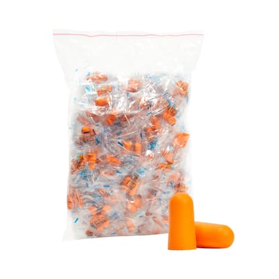 100 Pairs Individually Wrapped Disposable Ear Plugs for Sleeping, 0.5 x 0.95 In