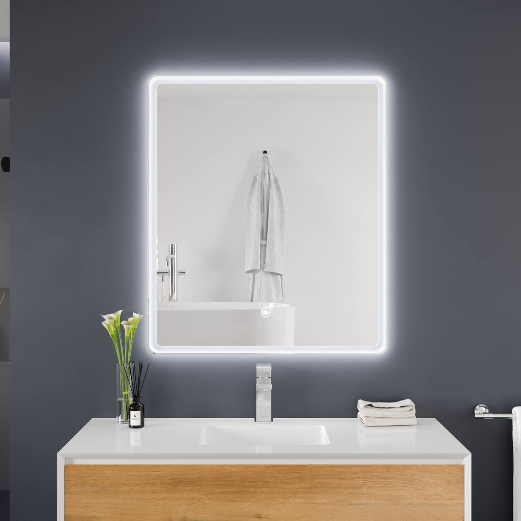 Eviva Velari 36" x 42" Rectangular Frameless Mirror - Clear