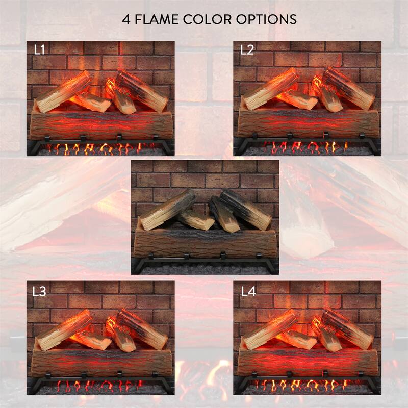 33" Infrared Electric Fireplace with Removable Trim Kit