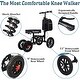 preview thumbnail 2 of 4, Black All Terrain Foldable Economical Knee Scooter Walker, for Foot Injuries Compact Crutches Alternative