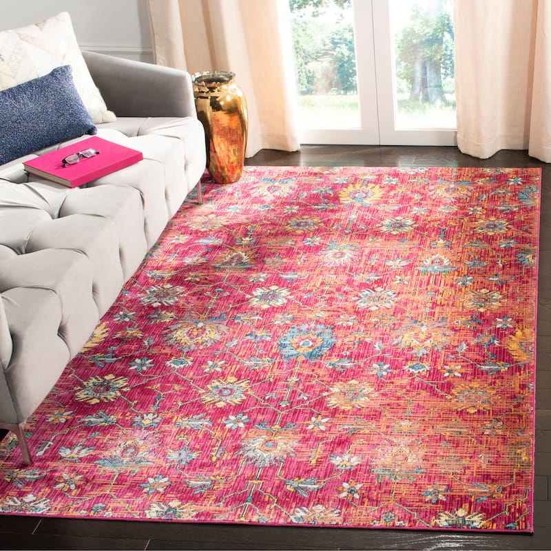 SAFAVIEH Merlot Stephania Boho Oriental Rug - 5'1" x 7'6" - Red/Multi