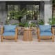Option Teak Finish+Blue Cushion