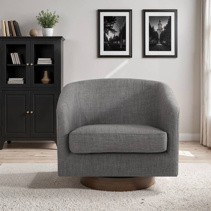 Modern 360°Swivel Barrel Chair