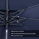 VredHom 9 x 5 Ft Outdoor Rectangular Market Umbrella with Double Top