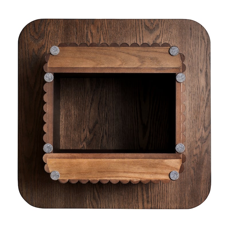Pedestal Coffee Table with Fluted Base