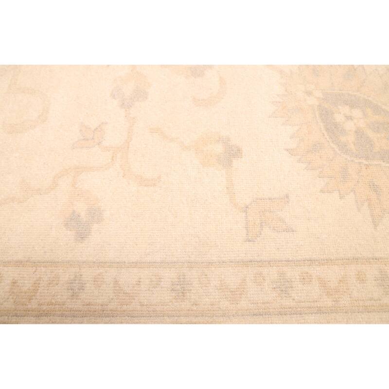 ECARPETGALLERY Hand-knotted Modern Oushak Ivory Wool Rug - 9'6 x 13'5