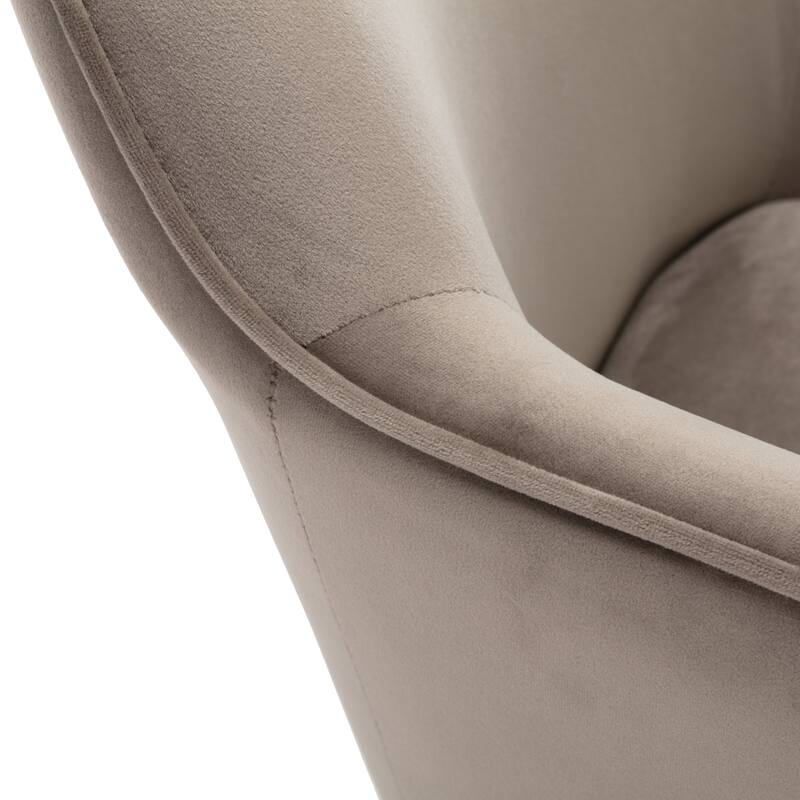 Sylvia Swivel Rolling Velvet Armchair