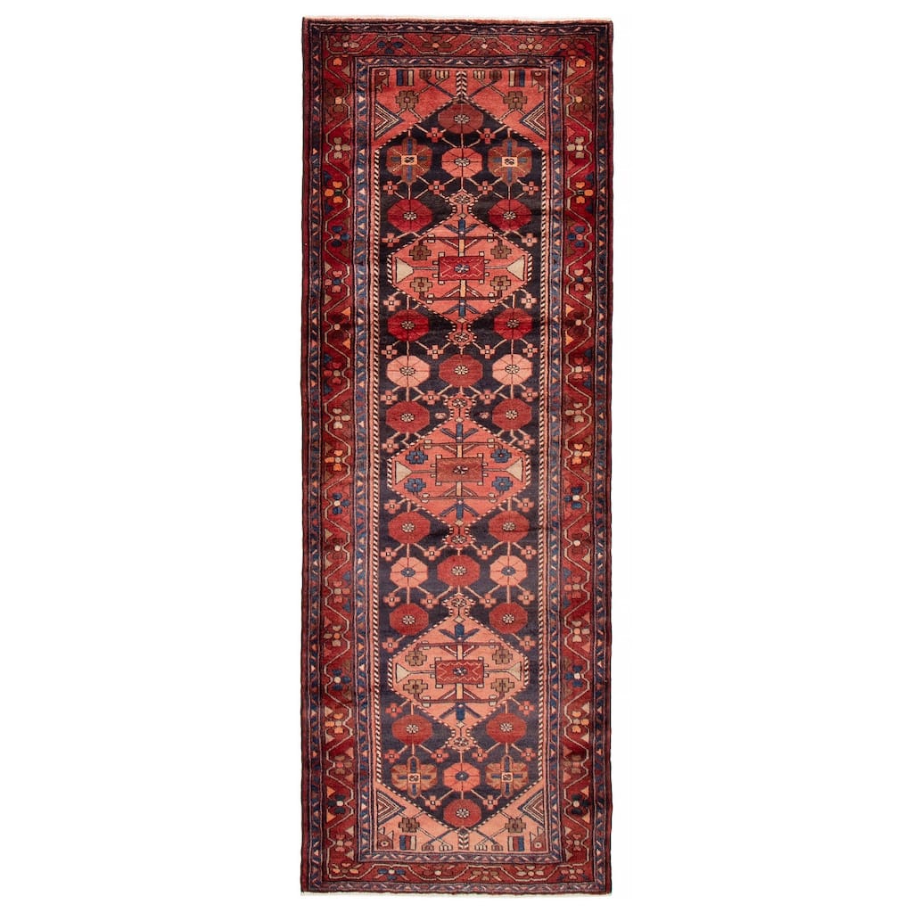 ECARPETGALLERY Hand-knotted Konya Anatolian Black, Red Wool Rug - 3'6 x 9'9