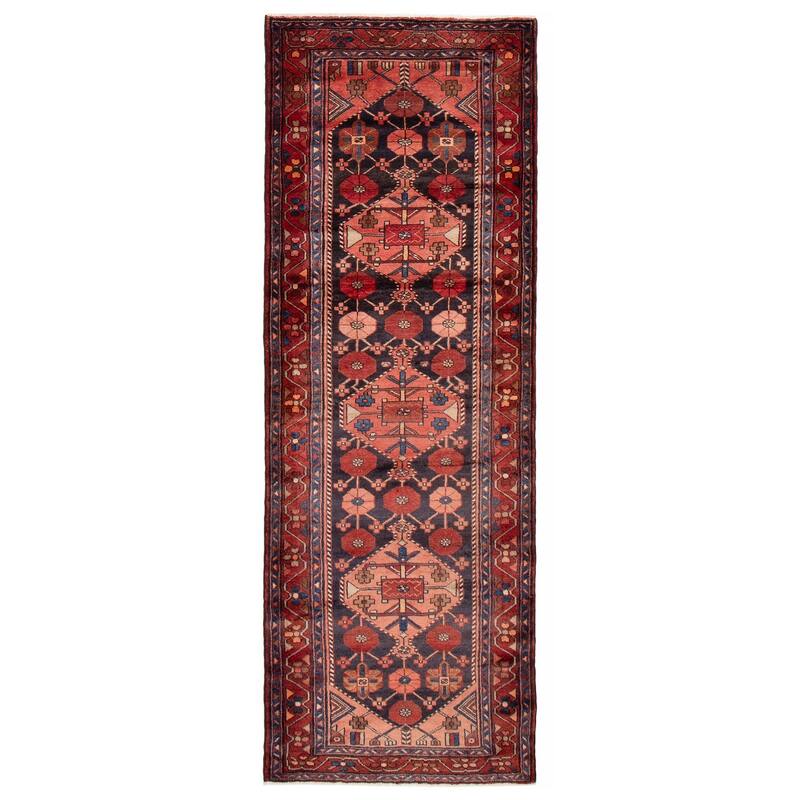 ECARPETGALLERY Hand-knotted Konya Anatolian Black, Red Wool Rug - 3'6 x 9'9 - Black/ Red - 3'6 x 9'9