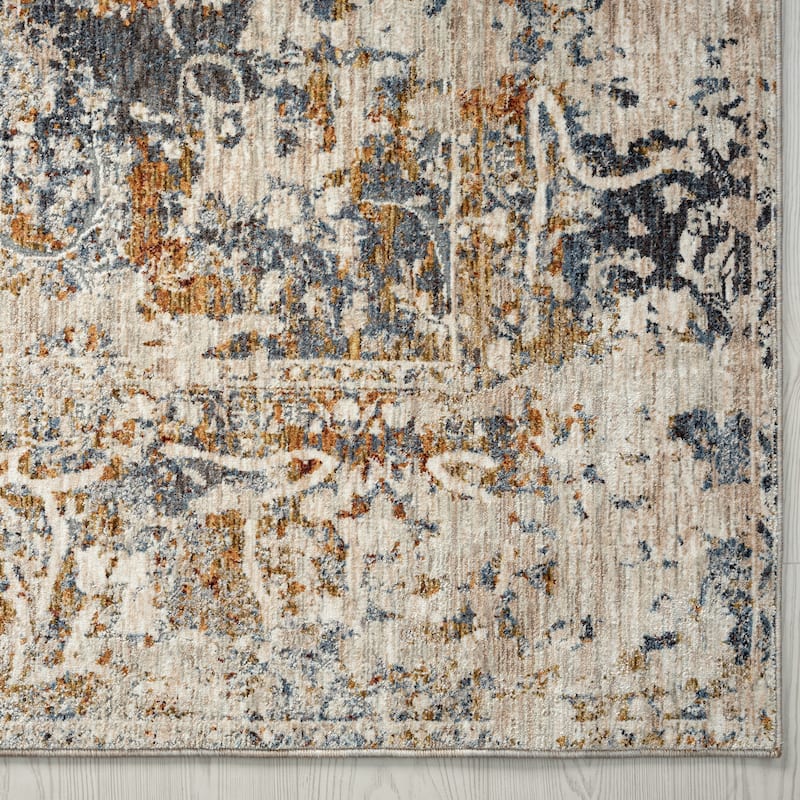 Camilla Indigo/Rust Tones Area Rug
